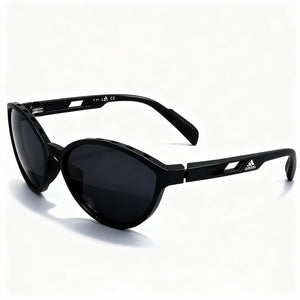 adidas Sp0012 Black Rectangle Sunglasses for Women, Light Purple Grey lens
