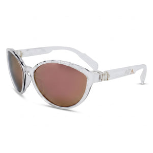 adidas Sp0012 White Cat Eye Sunglasses for Women, Brown Mirror lens