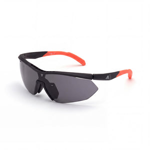 Adidas SP0016 Black Shield Sunglasses for Women, Smoke lens