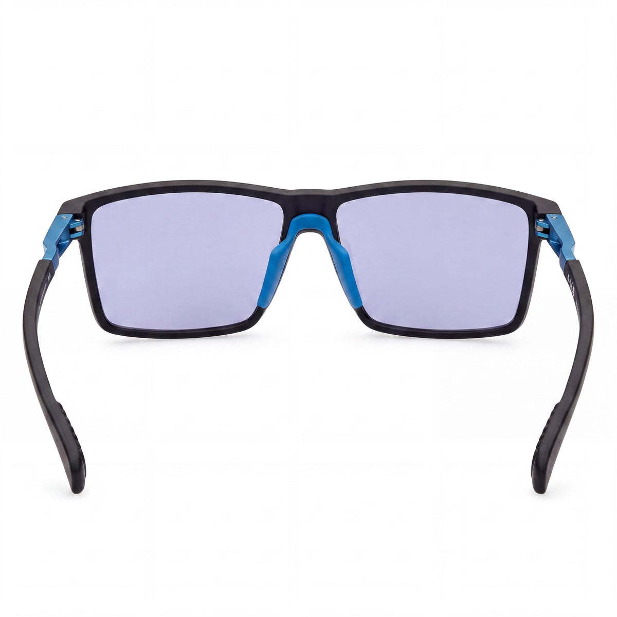 Adidas Comtemporary Matte Black Blue Rectangle Sunglasses for Men, Photo 3