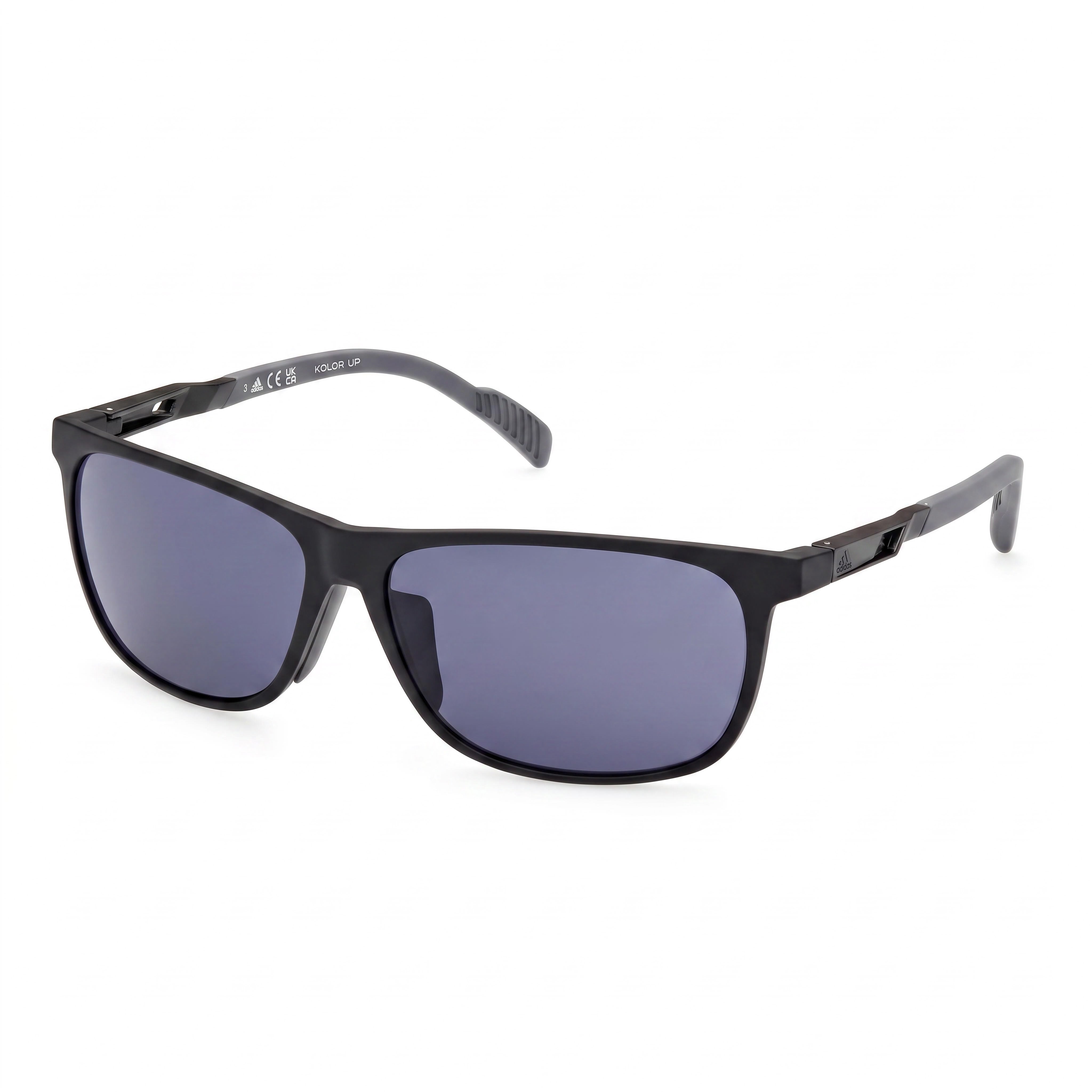 Gafas de sol rectangulares Adidas Sp0061 negro mate para hombre, 62mm, Photo 1