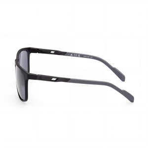 Adidas Sp0061 Rectangle Sunglasses Men — side view, Non-Polarized Smoke lens
