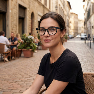 Adidas Sp5001 Cat Eye Eyeglasses for Women — interior view, demo lenses
