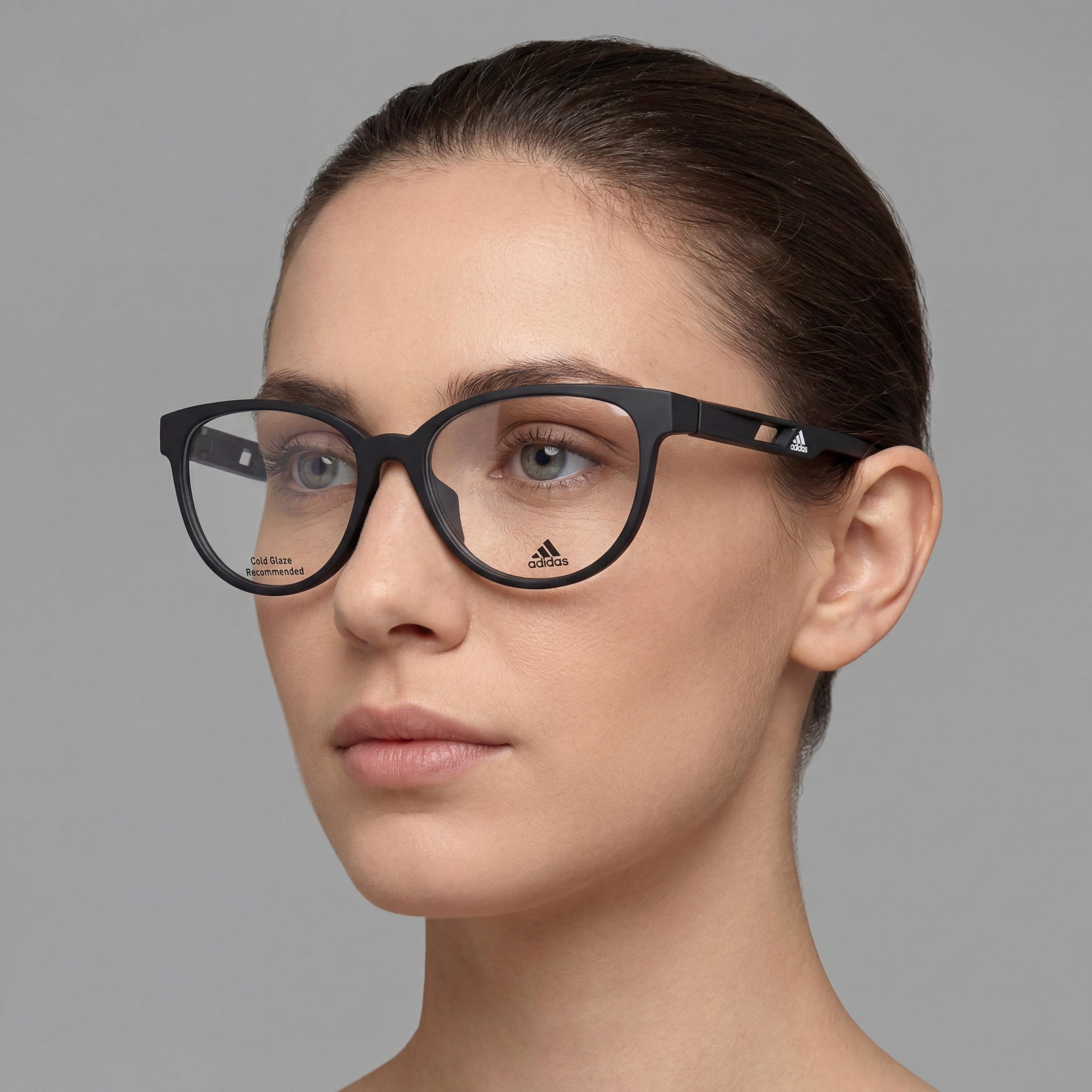 Adidas Sp5001 Gafas de Mujer Cat Eye Negro Mate, Plástico 51mm, Photo 3