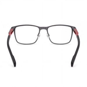 Adidas Sp5021 Rectangle Eyeglasses Men — side view, Black Metal temples