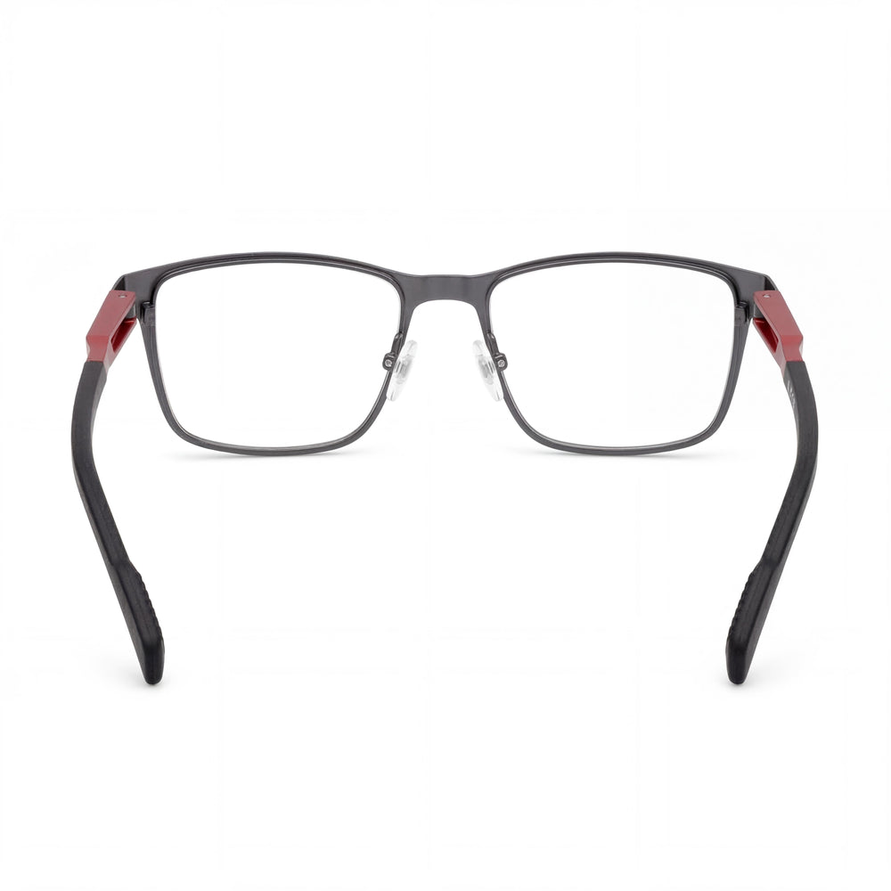 Adidas Sp5021 Men's Eyewear with Shiny Gunmetal Metal Frame and Clear Lenses, Size 54-18-140