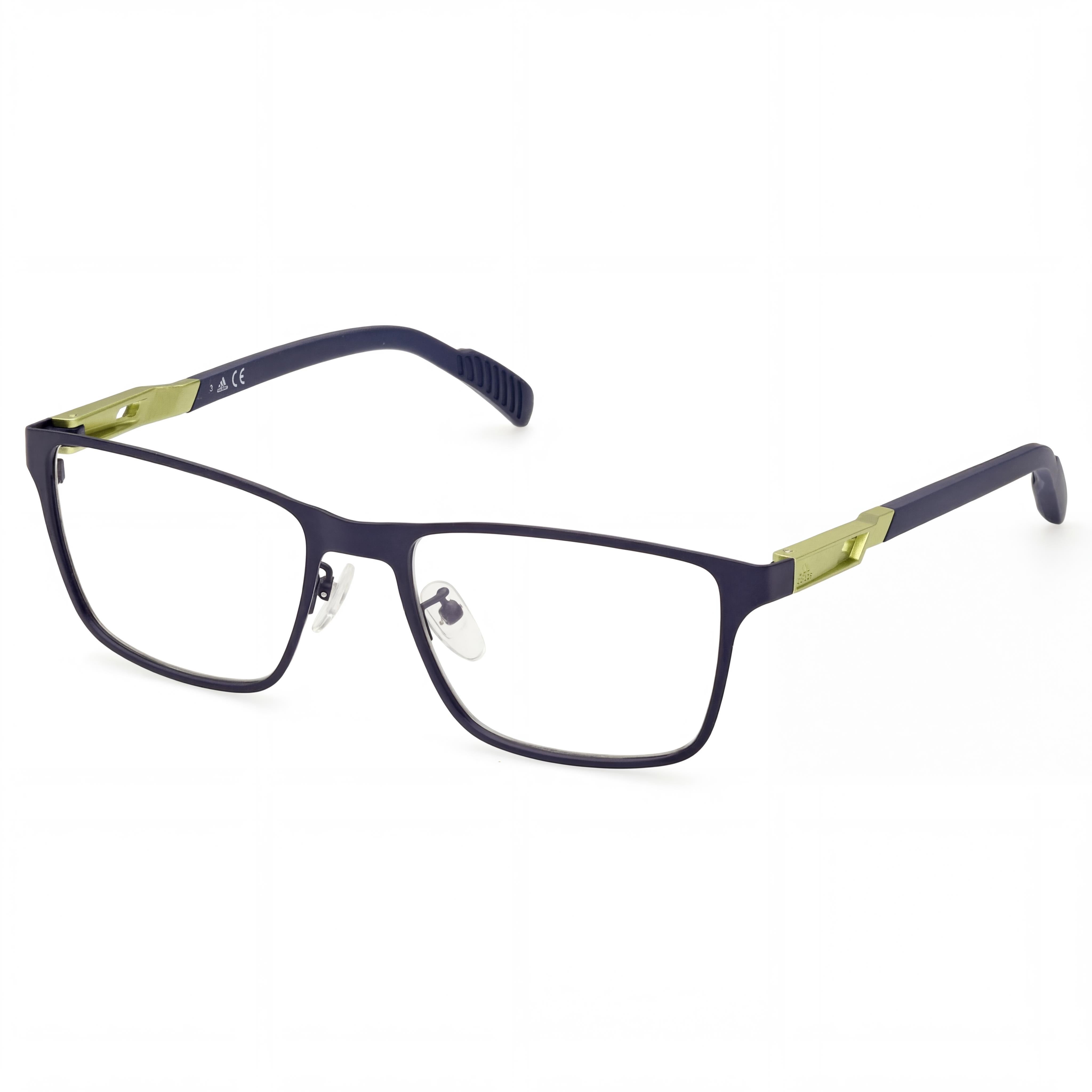 Adidas SP5021 Blue Rectangle Eyeglasses for Men, Metal, Photo 1