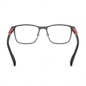 Adidas Sp5021 Rectangle Eyeglasses Men — side view, Gray Metal temples