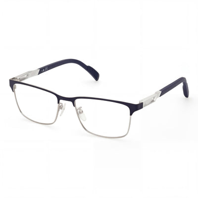 Adidas SP5024 Blue Rectangle Eyeglasses for Men, Metal frame