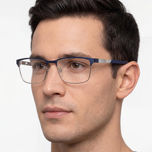 Adidas SP5024 Rectangle Eyeglasses for Men — interior view, Polycarbonate demo lenses