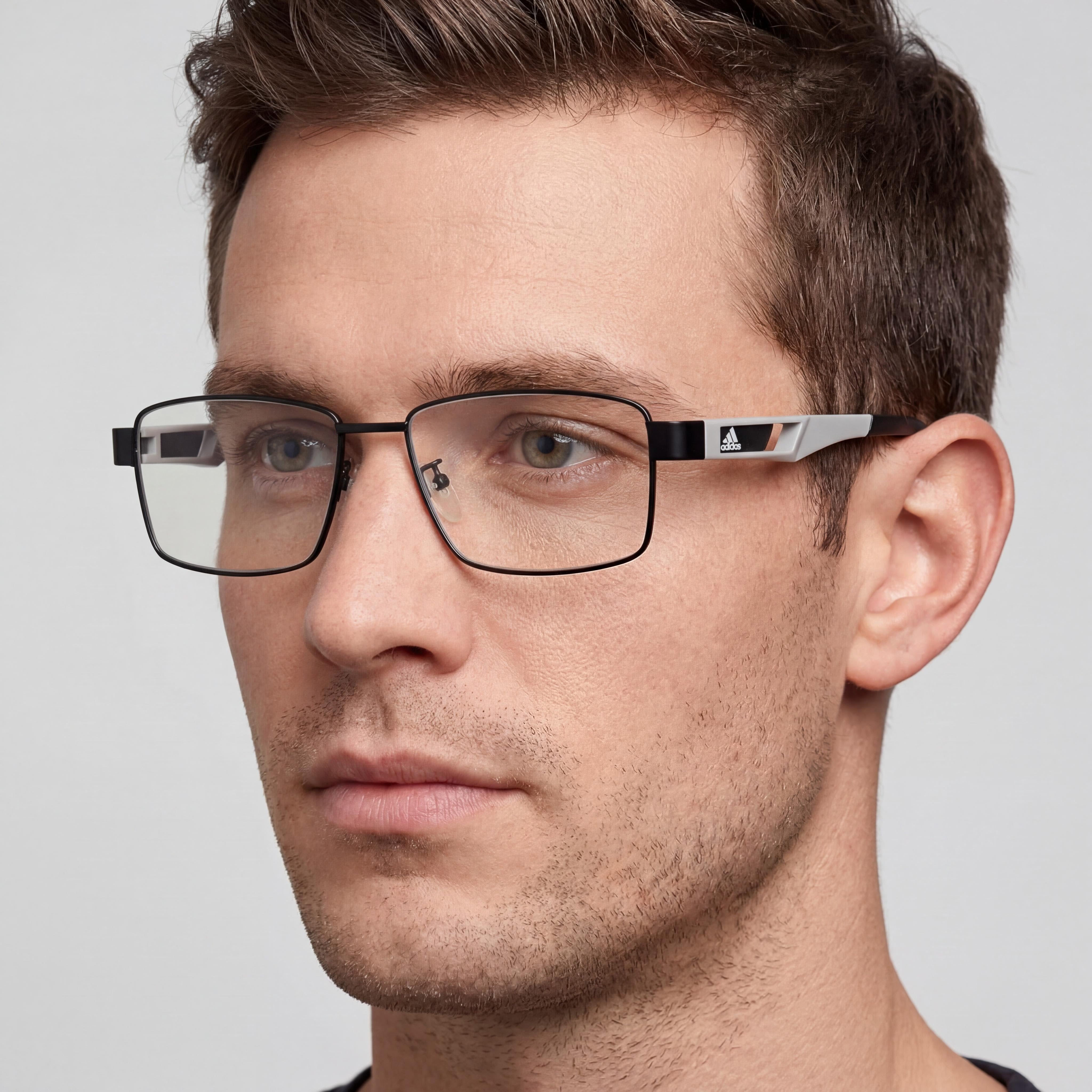 Gafas Rectangulares Negras Adidas SP5036 para Hombre, Metal 54mm, Photo 3