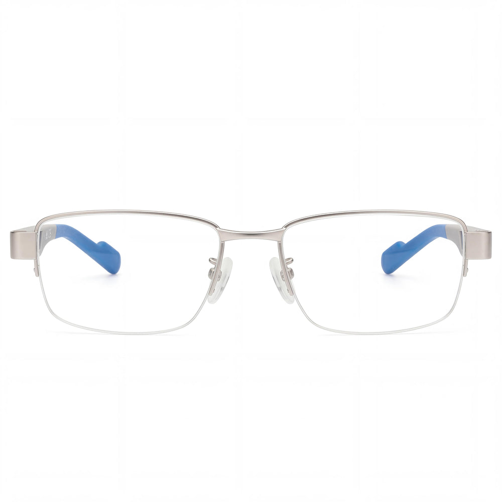 Adidas SP5037 017 53 Rectangle Eyeglasses for Men — front view, Metal