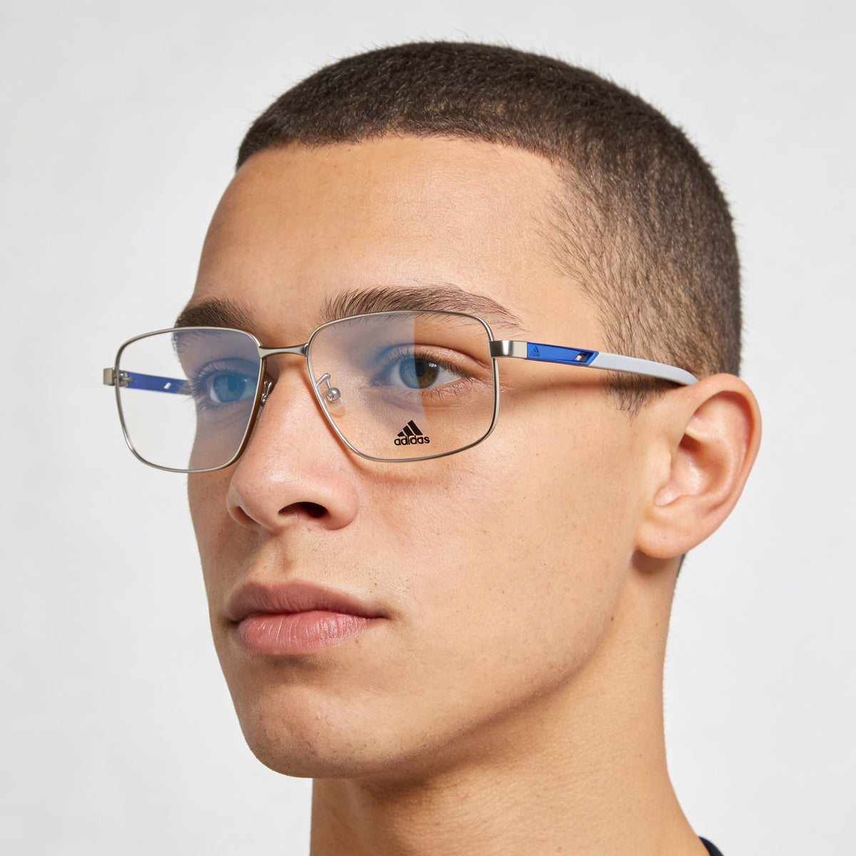 Adidas SP5049 Gray Rectangle Eyeglasses for Men, 53mm, Photo 4