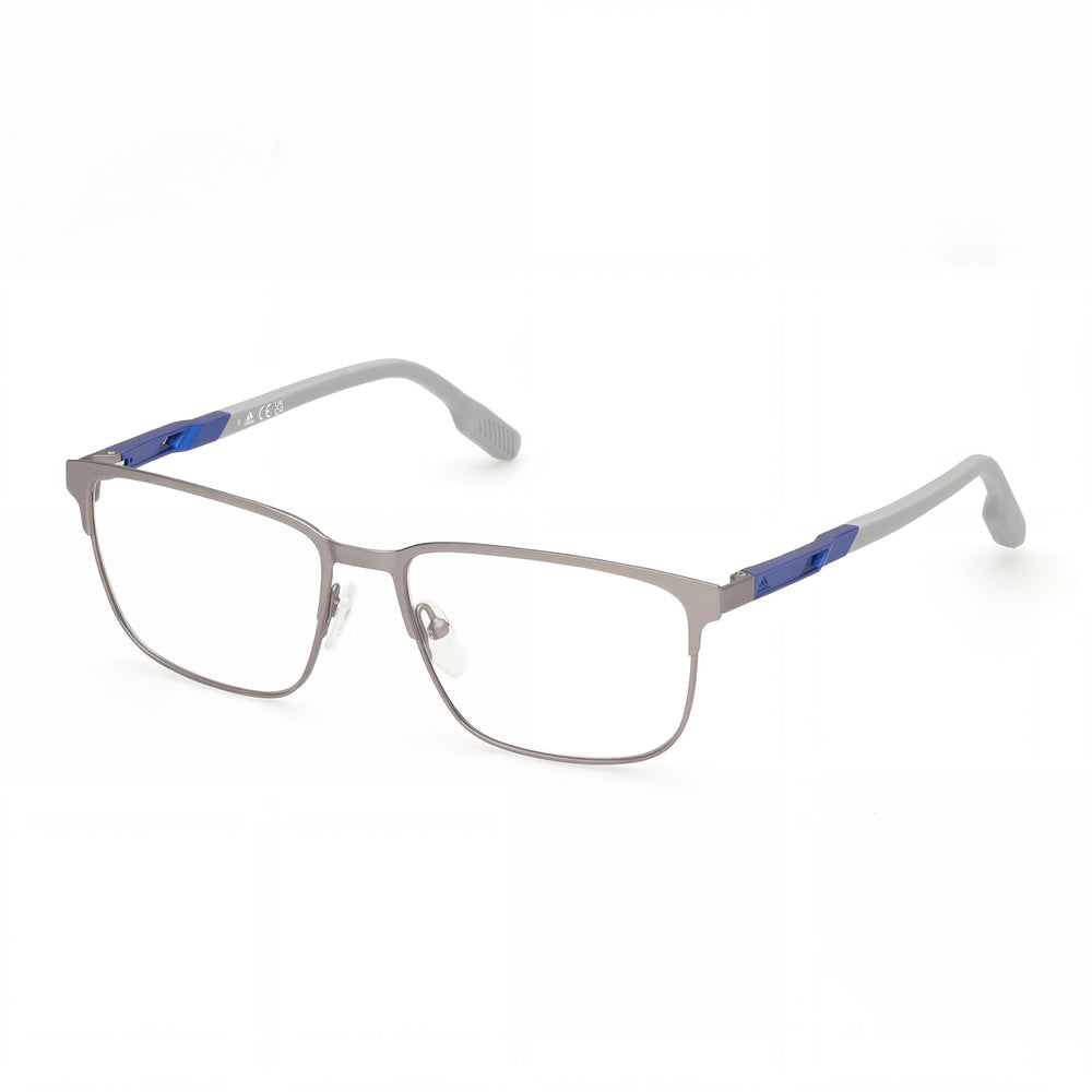Adidas SP5074 Gray Rectangle Eyeglasses Unisex, Metal frame