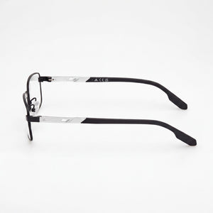 Adidas SP5085-H Rectangle Eyeglasses Unisex — side view, Black Metal temples