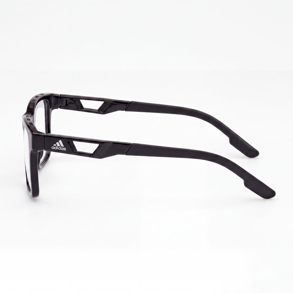 Adidas Sp5089-h Rectangle Eyeglasses Unisex — side view, Black Injected temples