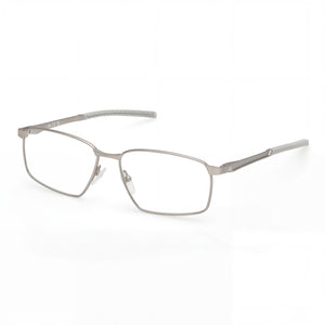 Adidas SP5095 Silver Rectangle Eyeglasses for Men, Metal frame
