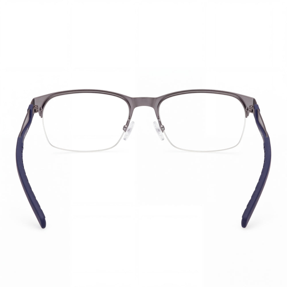 Adidas SP5097 Rectangle Eyeglasses Men — side view, Silver temples