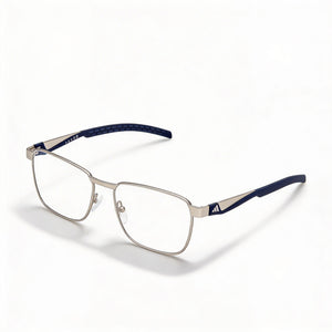 Adidas SP5098 Silver Rectangle Eyeglasses Unisex, Plastic frame