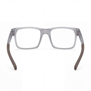 Adidas SP5103 Rectangle Eyeglasses Men — side view, Gray Injected temples