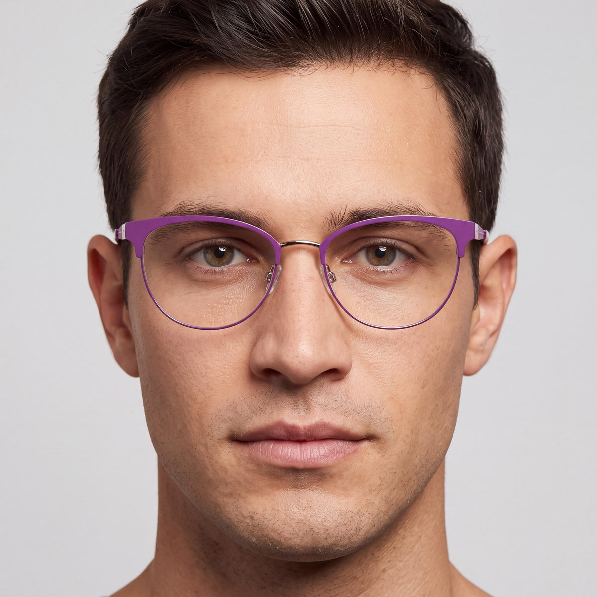Monturas ópticas Anne Klein para hombre en color ciruela, diseñadas para lentes graduadas personalizadas, con lentes de demostración transparentes., Photo 3