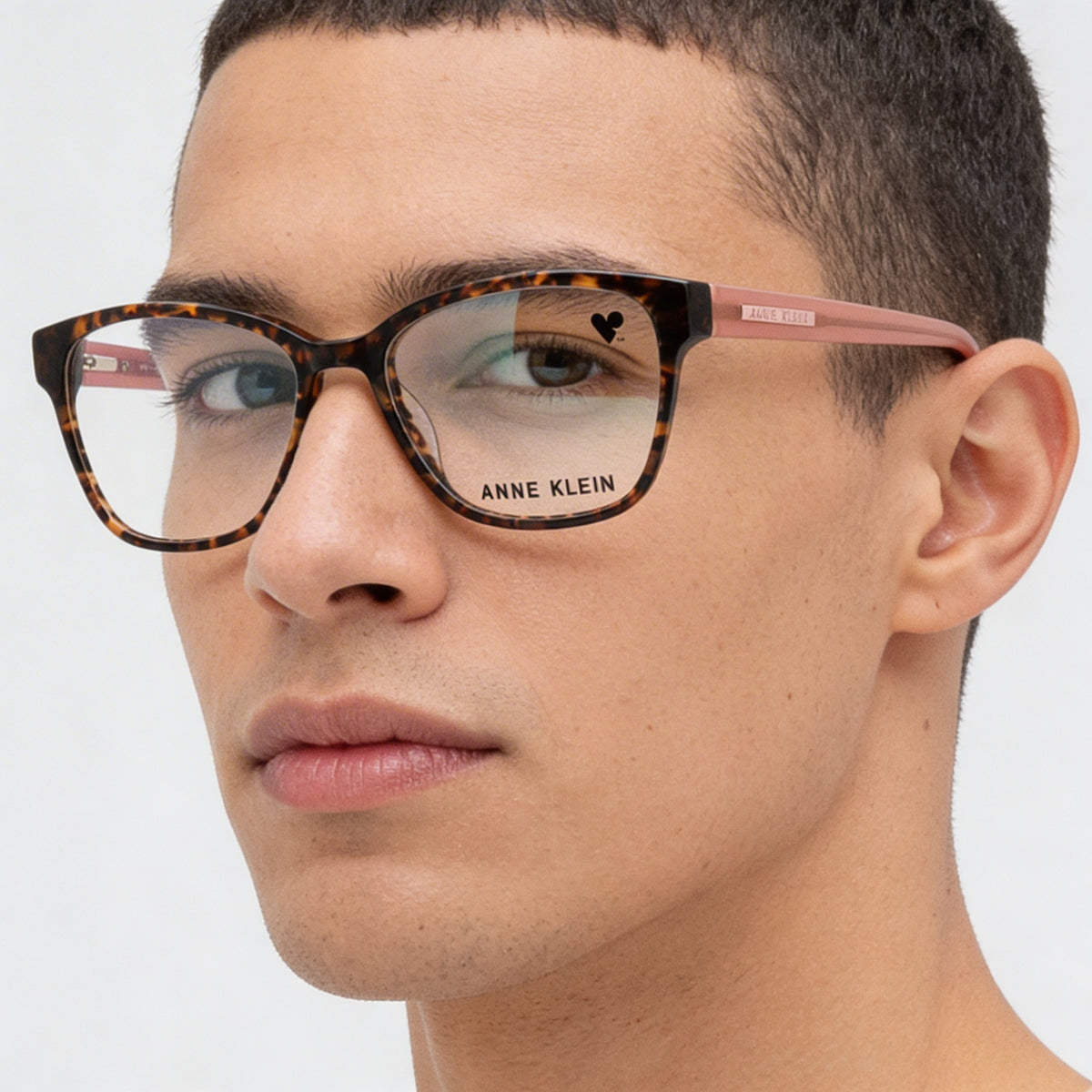 Gafas rectangulares Anne Klein Ak5078 rosas para hombre, metal de 52 mm, Photo 3