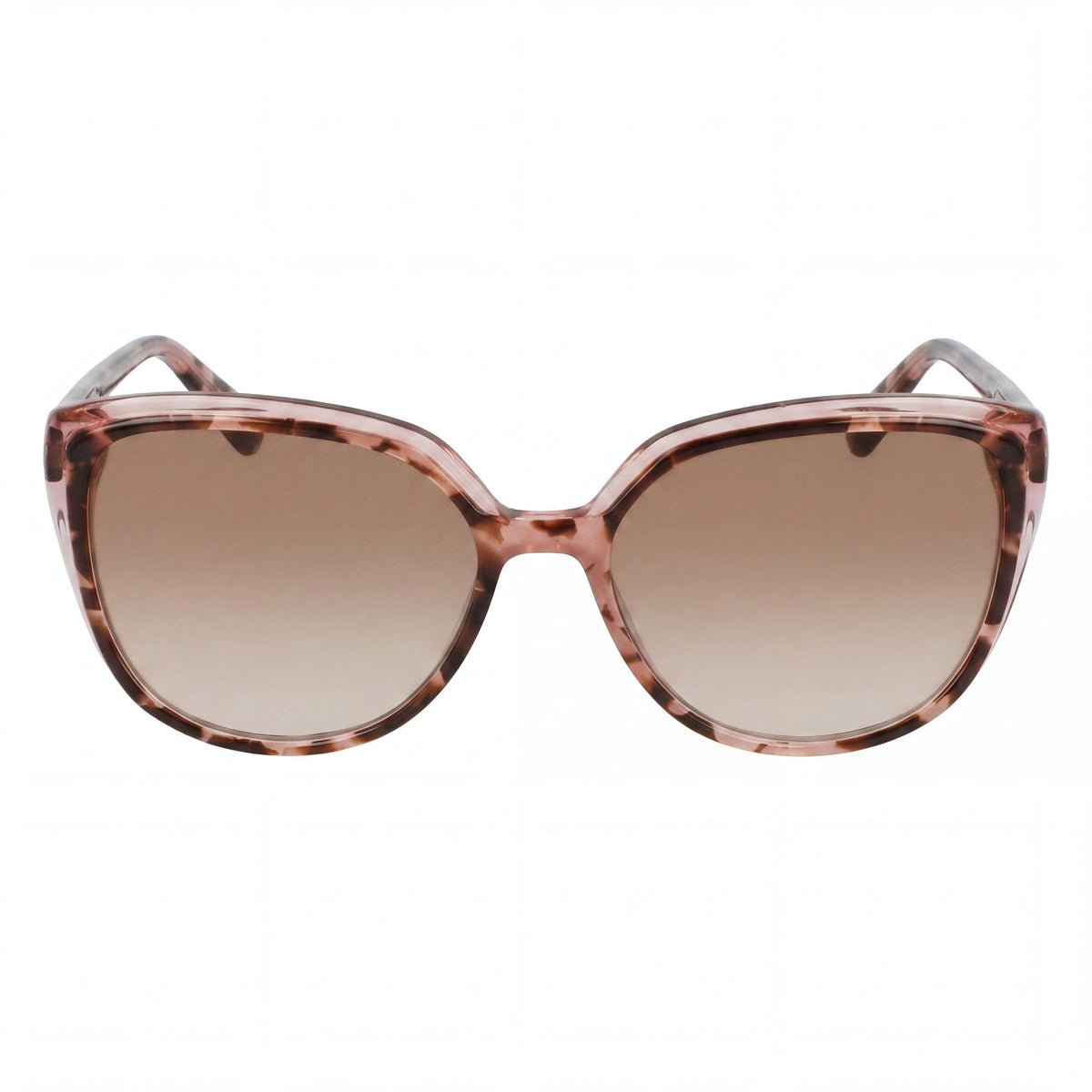 Gafas de sol tipo ojo de gato para mujer Anne Klein AK7077 con montura color melocotón jaspeado y lentes degradadas marrones con protección UV, 54 mm, Photo 2