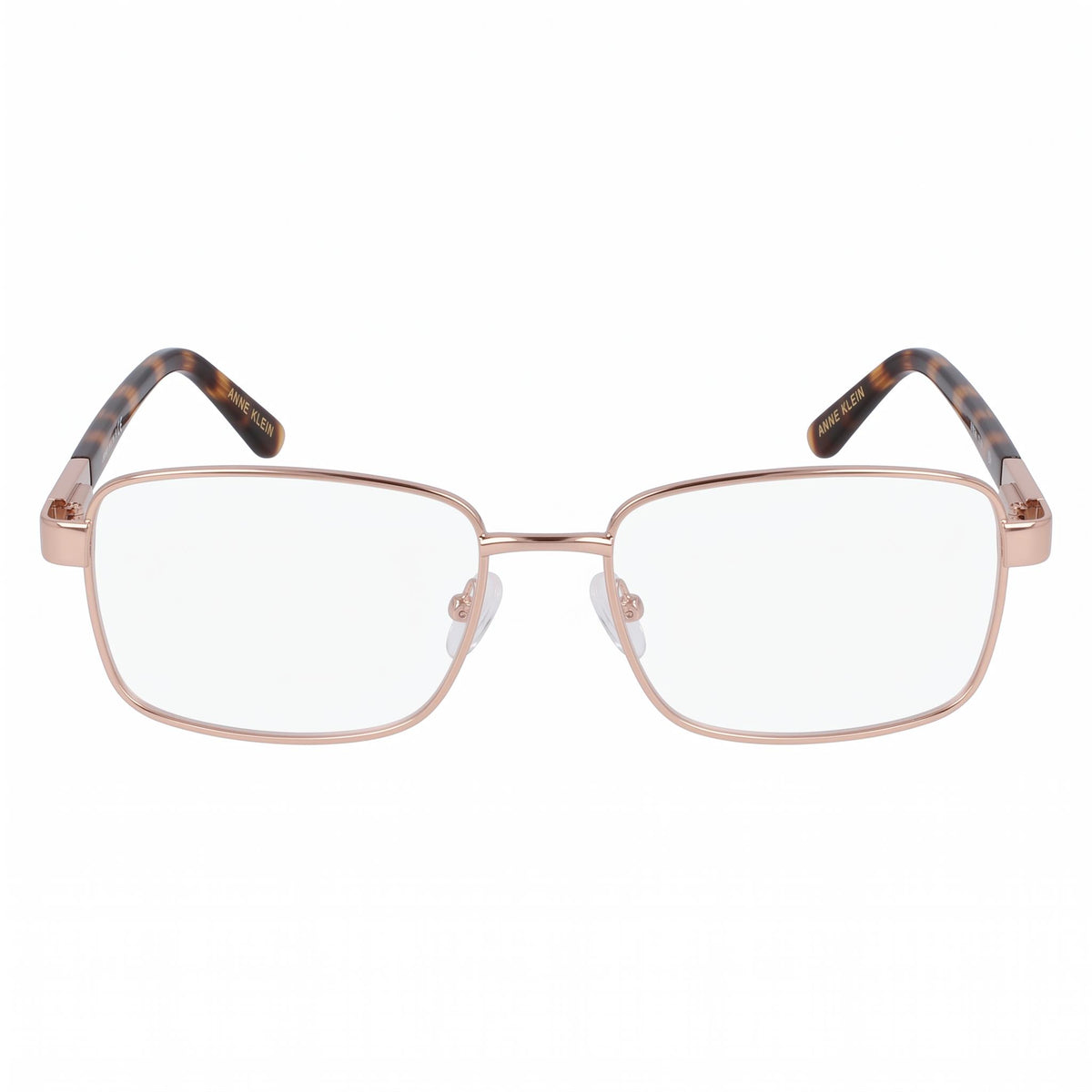 Anne Klein Classic Havana Rectangle Eyeglasses for Men, Acetate 53mm, Photo 2