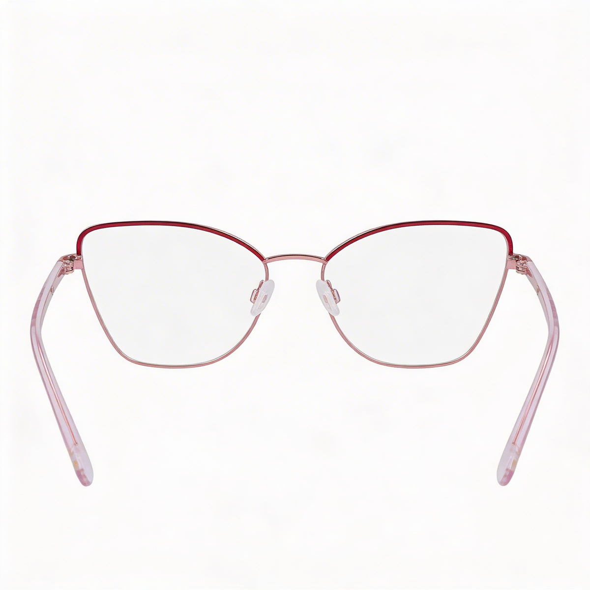 Gafas de sol Anne Klein de oro rosa ojo de gato con lentes transparentes para mujer, Photo 2