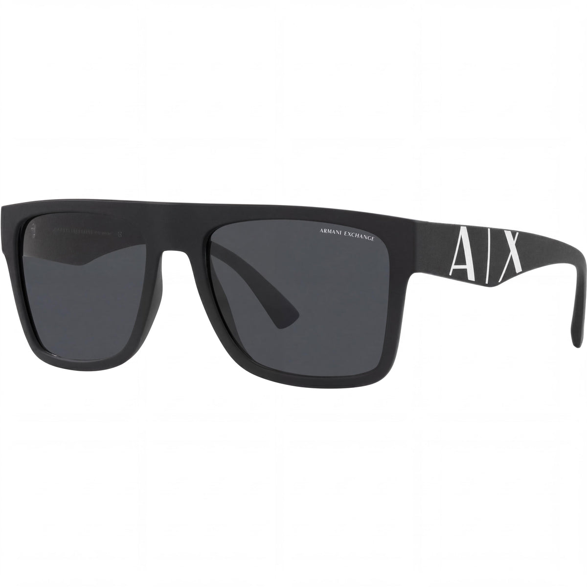 Armani Exchange Modern Minimalist Matte Black Sunglasses for Men, 55mm, Photo 1