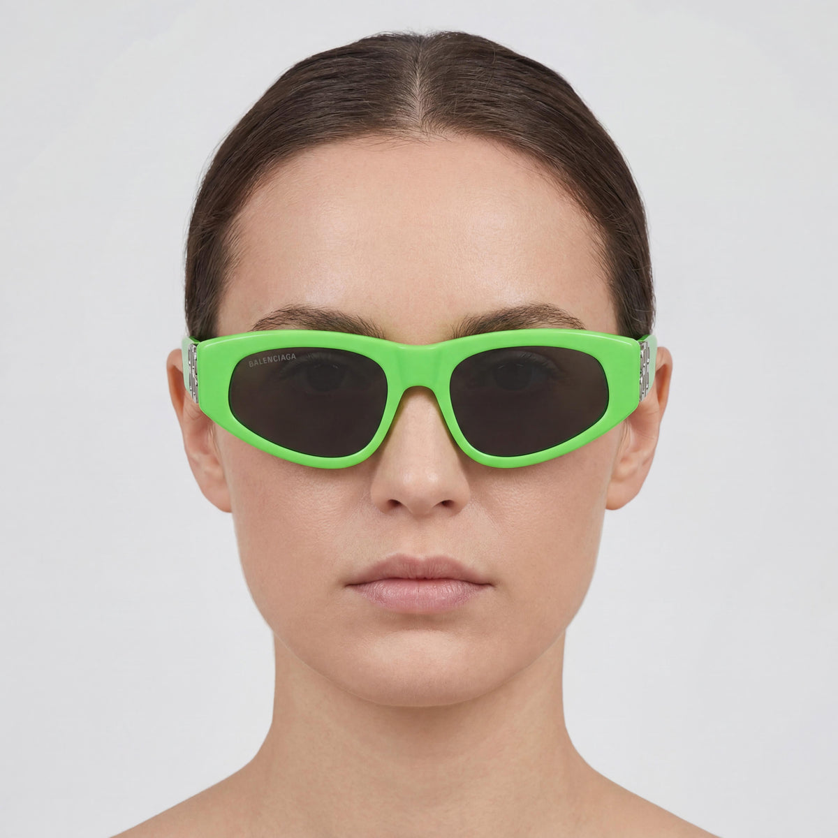 Balenciaga BB0095S Gafas de Sol Ojo de Gato Verdes para Mujer, Acetato 53mm, Photo 4