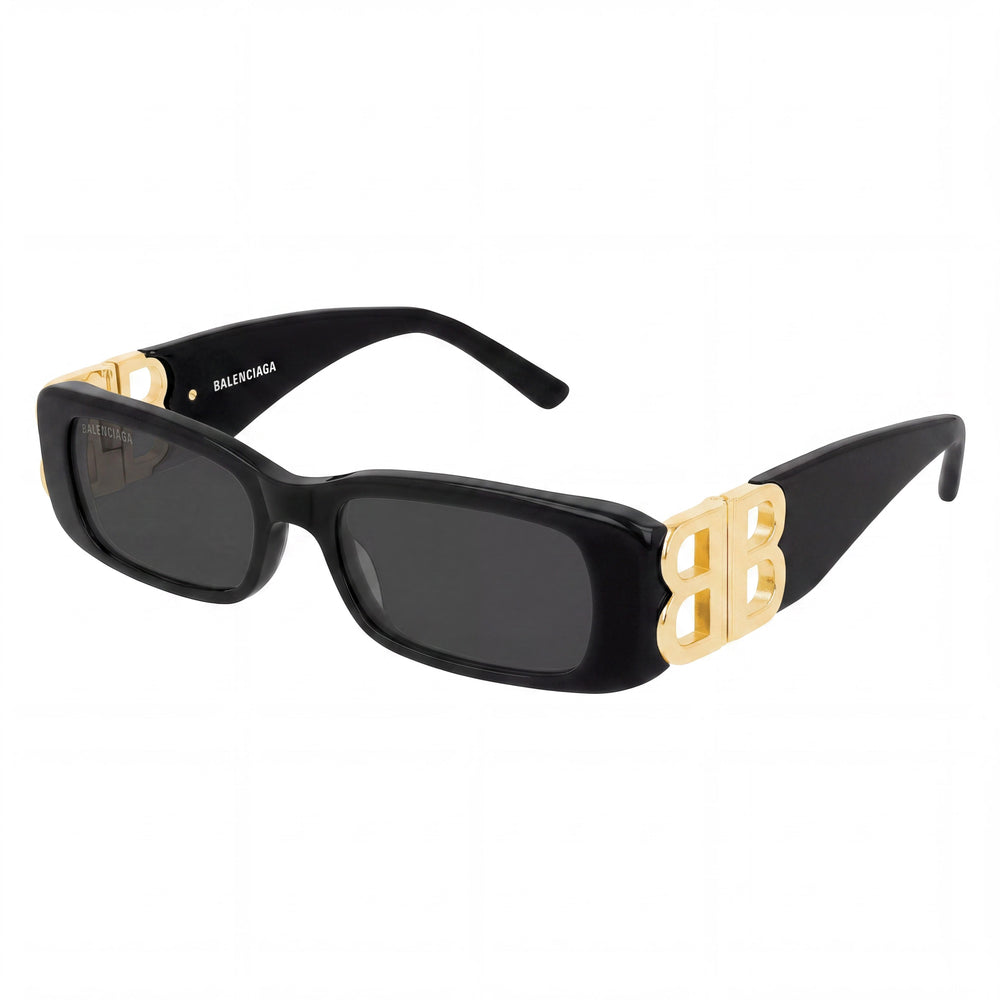 Balenciaga Bb0096s-001 Black Rectangle Eyeglasses for Women, Plastic frame