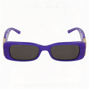 Balenciaga BB0096S Rectangle Sunglasses for Women — front view, Plastic frame
