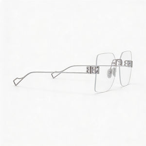Balenciaga BB0113O-002 Square Eyeglasses for Women — front view, Metal