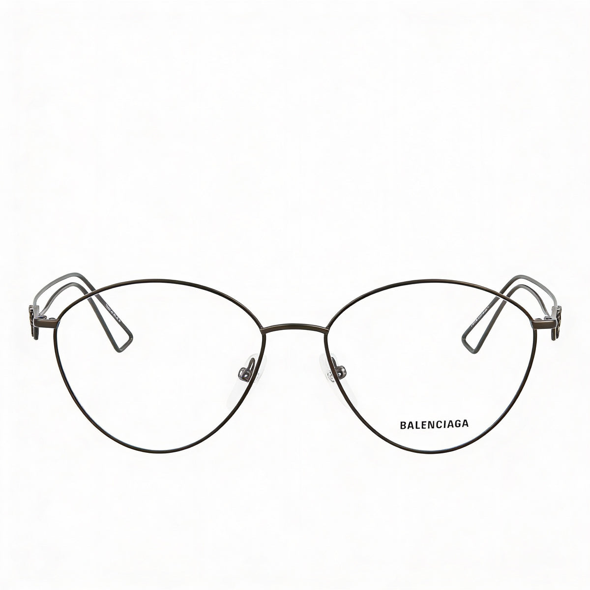 Balenciaga Grey Round Eyeglasses Unisex, Metal 55mm, Photo 2