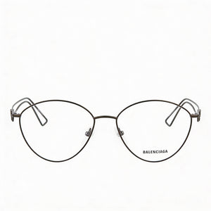 Balenciaga Round/Oval Round Eyeglasses Unisex — front view, Metal