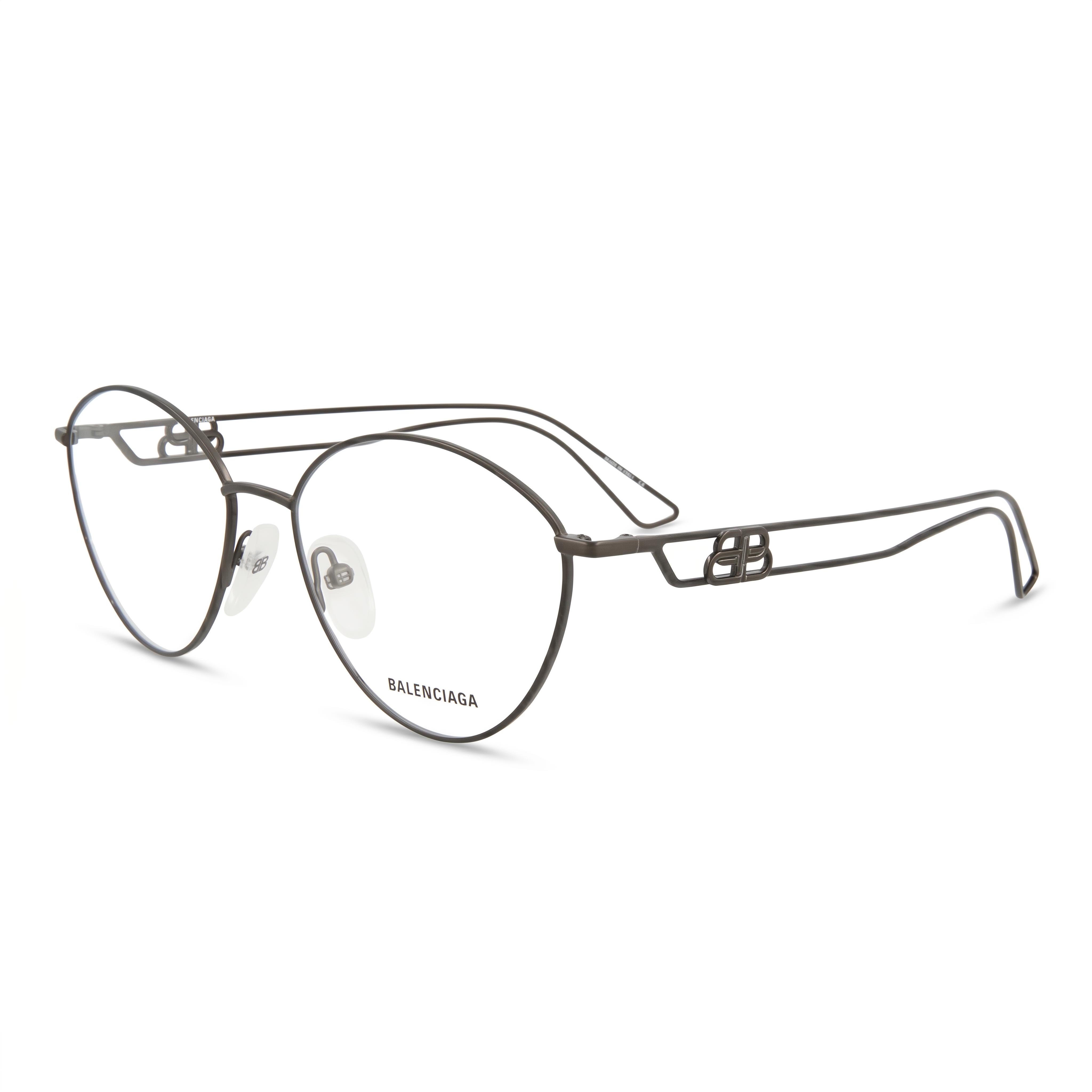 Balenciaga Round/Oval Grey Round Eyeglasses Unisex, Metal 55mm, Photo 1
