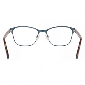 Banana Republic Camila Rectangle Eyeglasses Men — side view, Blue Metal temples