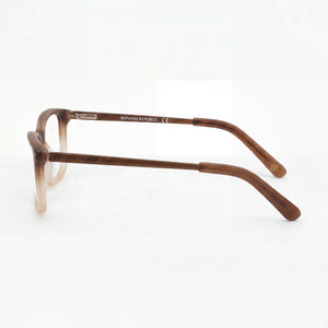 Banana Republic Cate/N Rectangle Eyeglasses Women — side view, Brown Plastic temples