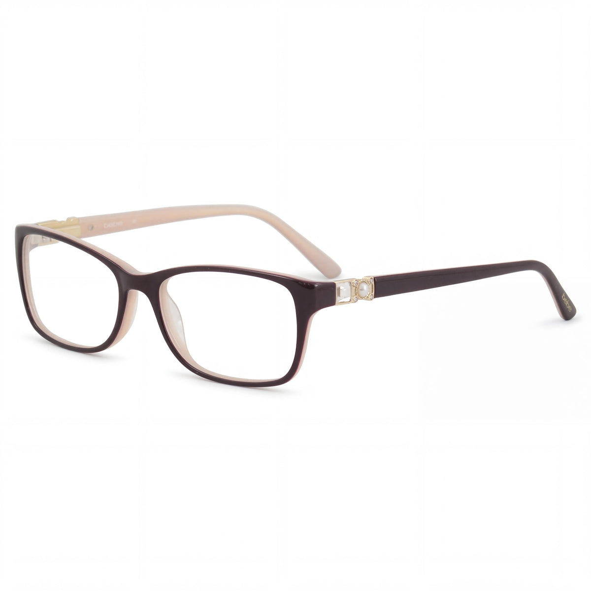 Bebe Bb5133 Brown Rectangle Eyeglasses for Women, 53mm, Photo 1