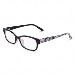 Bebe Bb5183 Black Rectangle Eyeglasses for Men, Metal frame
