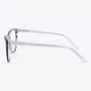 Bebe Bb5189 Oval Eyeglasses Men — side view, Jet Metal temples