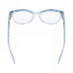 Bebe Bb5195 Cat Eye Eyeglasses Women — side view, Blue Metal temples