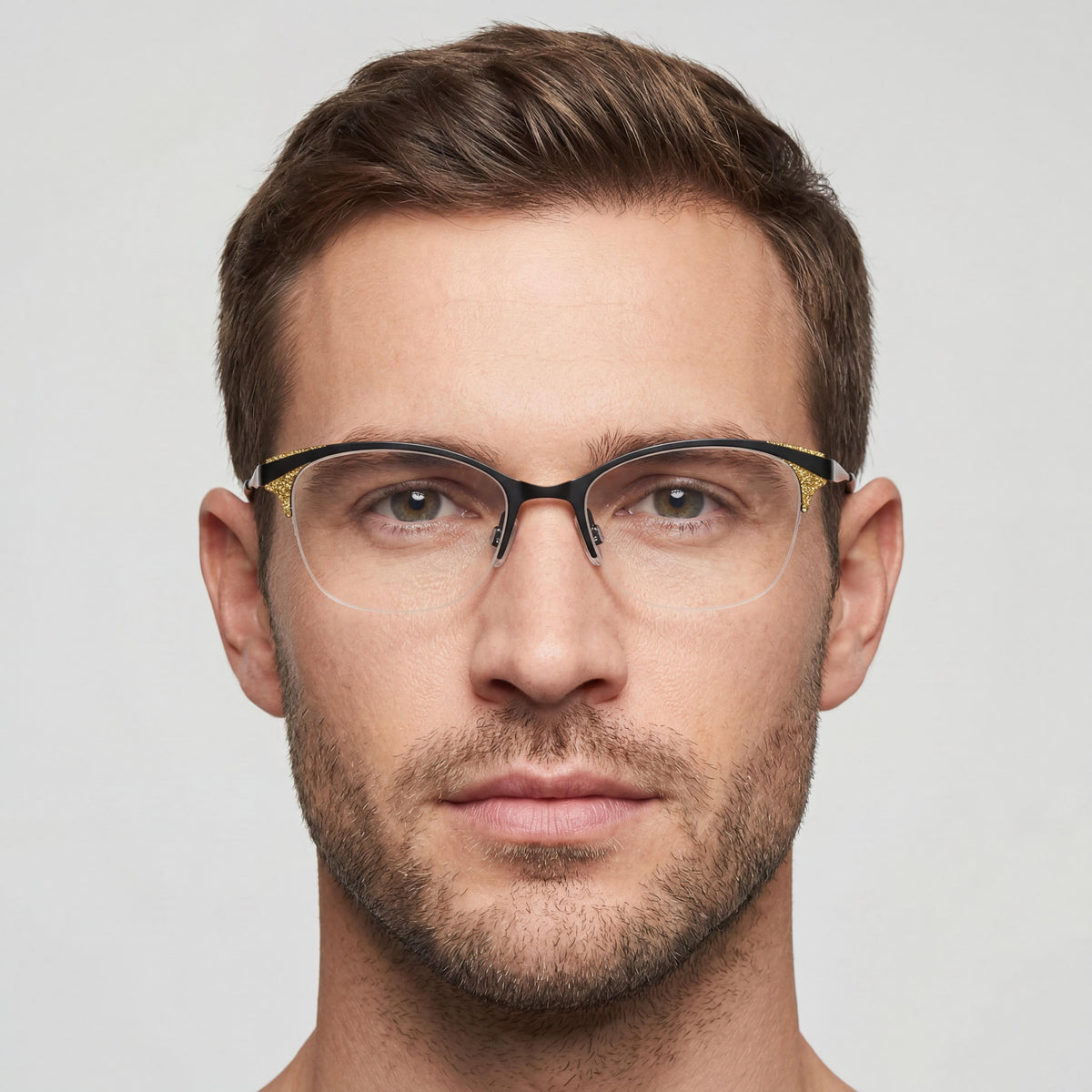Gafas Bebe Bb5204 Black Cat Eye para hombre, metal 52 mm, Photo 4