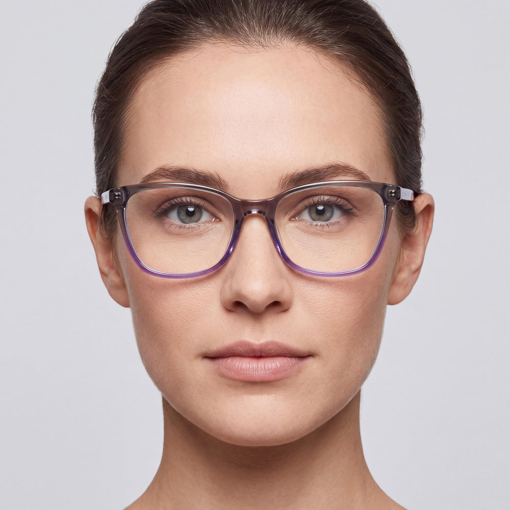 Bebe Bb5206 Rectangle Eyeglasses Women — side view, Gray Metal temples