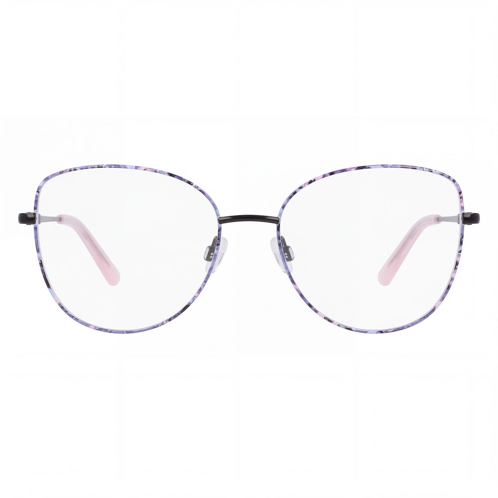 Bebe Bb5207 Cat Eye Eyeglasses for Men — front view, Metal