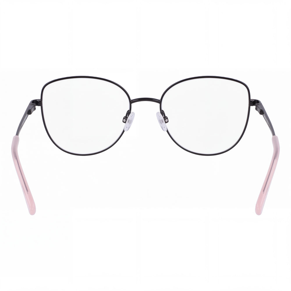 Bebe Bb5207 Cat Eye Eyeglasses Men — side view, Violet Metal temples