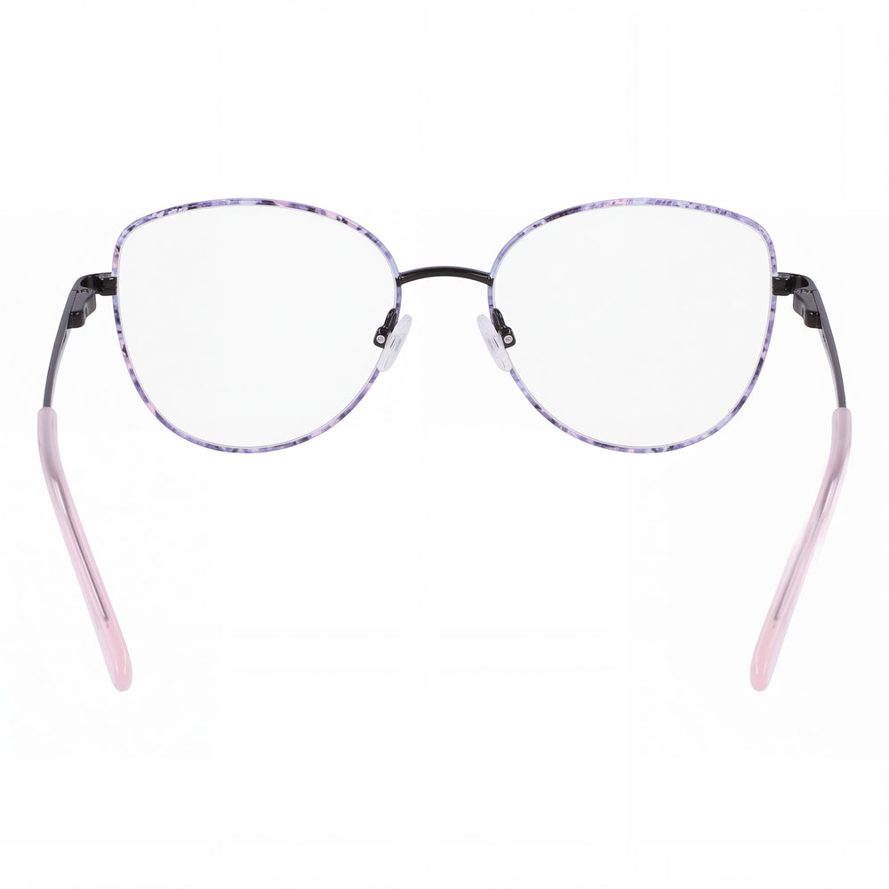 Bebe Bb5207 Cat Eye Eyeglasses Men — side view, Violet Metal temples