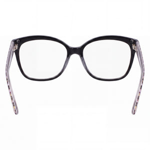 Bebe Bb5214 Square Eyeglasses Men — side view, Black Metal temples