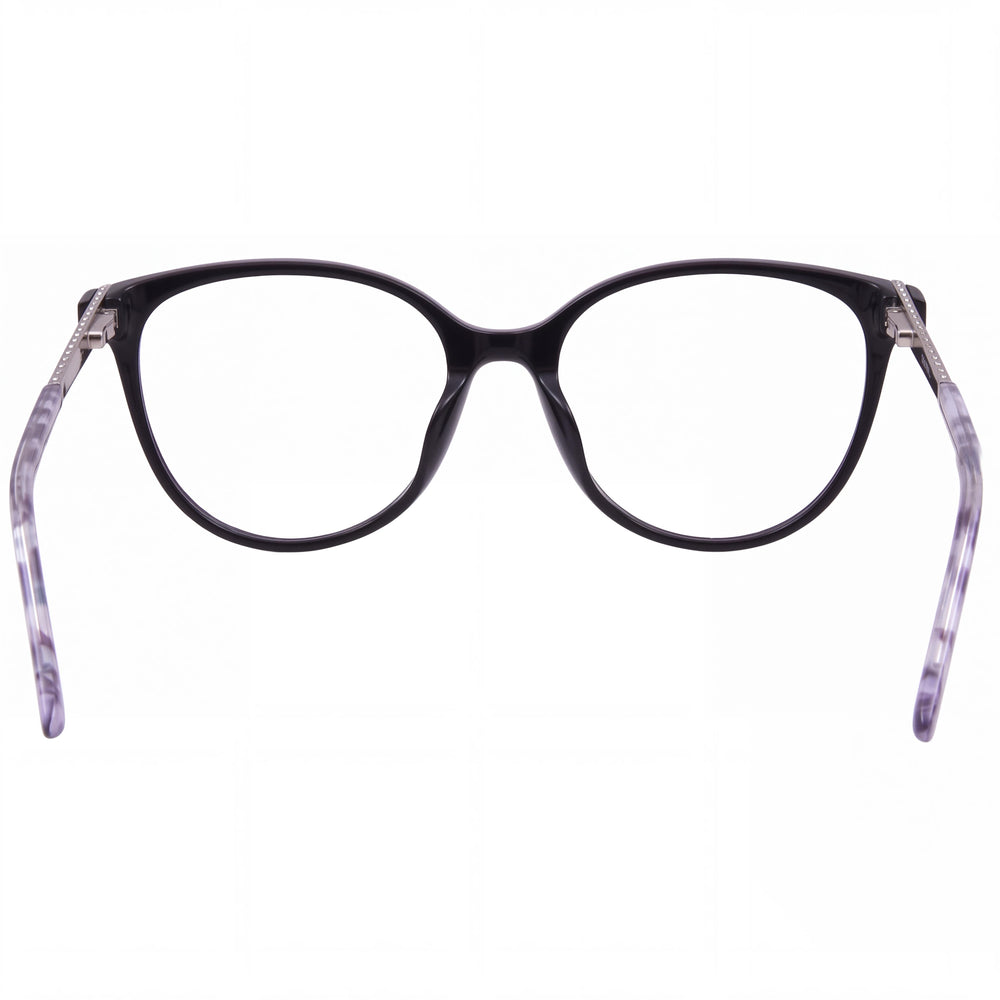 Bebe Bb5215 Oval Eyeglasses Women — side view, Black Plastic temples